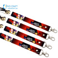 Factory direct sales custom blank sublimation printing retractable red color airbus lanyard with metal clip